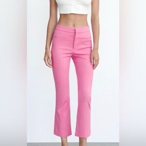 Zara Bubble Gum Pink Mini Flare Trousers